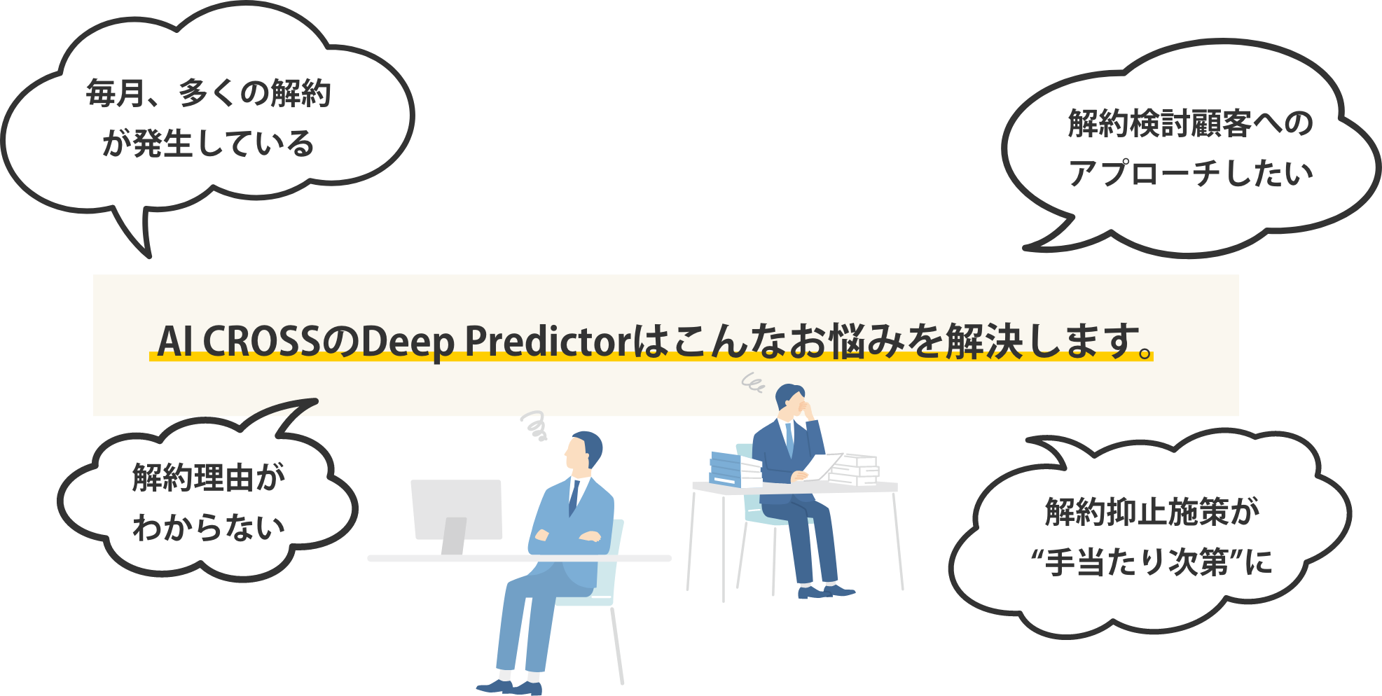 解約・離脱防止におけるこのような課題はありませんか？